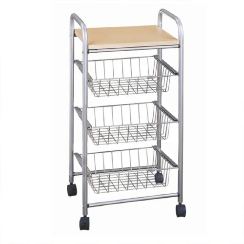 Polcállvány drótkosarakkal, bükk, CAMPO