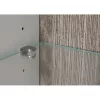 Vitrin, fehér extra magas fényű HG/trufla sonoma tölgy, balos, LYNATET 01