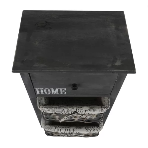 Komód, 2 kosár, 1 fiók, szürke-barna, DARKIE 2