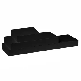 Polc, fekete fényes, 80x25, GANA FY 11044-4