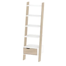 könyvespolc fiókkal, tölgy sonoma/fehér, OSLO 75385