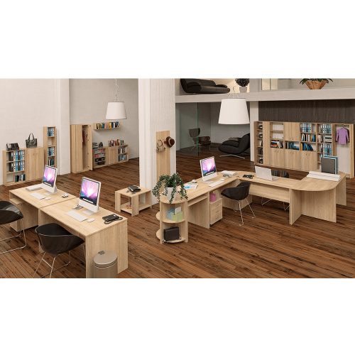 Irodai szekrény zárral, tölgy sonoma, TEMPO ASISTENT NEW 002