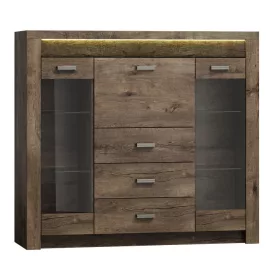 Vitrines komód, kőris sötét, INFINITY 08