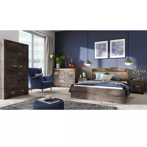 Vitrines komód, kőris sötét, INFINITY 08