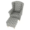 füles fotel puffal, szövet patchwork N1, ASTRID