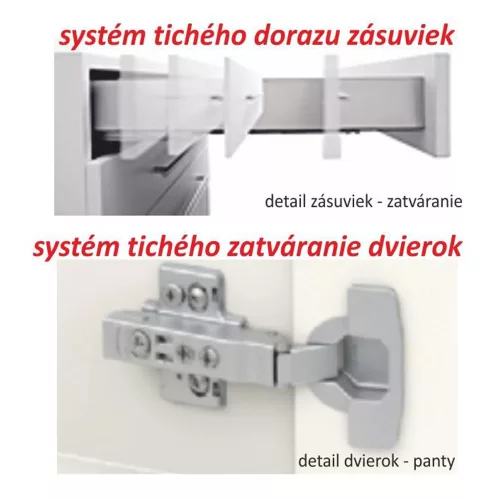 Alsószekrény, fehér magas fényű HG, jobbos, LINE