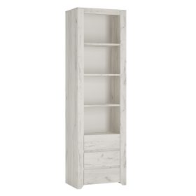 Könyvespolc typ 11, fehér craft, ANGEL