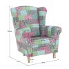 Füles fotel, szövet patchwork, CHARLOT