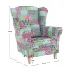 Füles fotel, szövet patchwork, CHARLOT