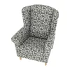 Füles fotel, szövet patchwork N1, CHARLOT