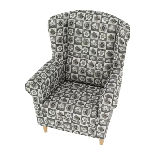 Füles fotel, szövet patchwork N1, CHARLOT