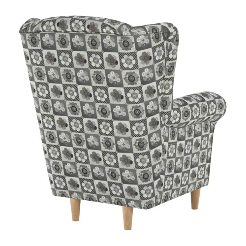 Füles fotel, szövet patchwork N1, CHARLOT