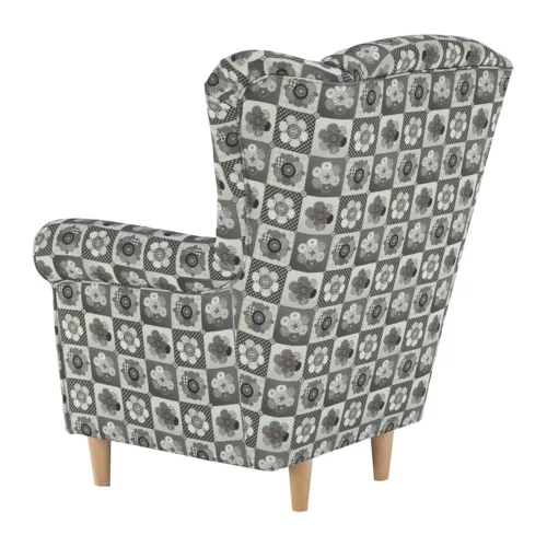 Füles fotel, szövet patchwork N1, CHARLOT