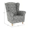 Füles fotel, szövet patchwork N1, CHARLOT