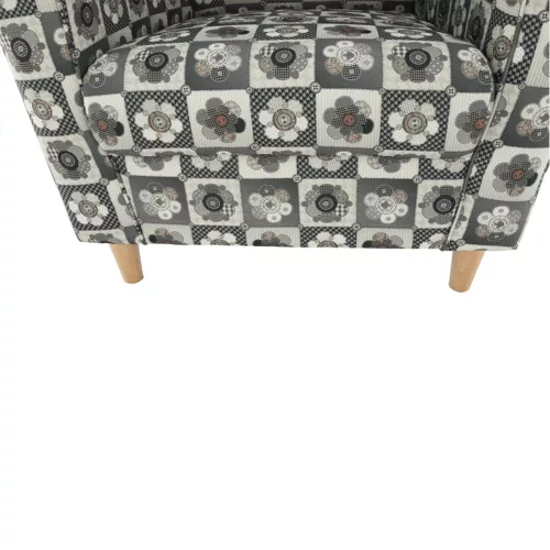 Füles fotel, szövet patchwork N1, CHARLOT