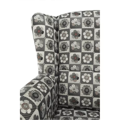 Füles fotel, szövet patchwork N1, CHARLOT