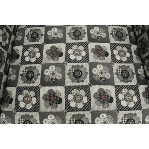 Füles fotel, szövet patchwork N1, CHARLOT