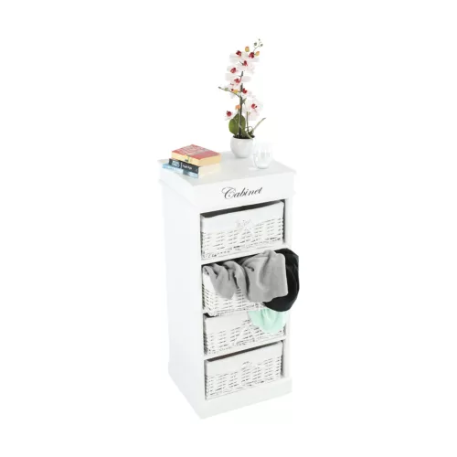 4-fiókos komód, fehér, BLANCO