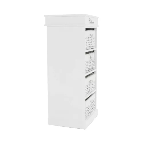 4-fiókos komód, fehér, BLANCO