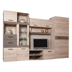   Nappali bútor, tölgy san marino/latte magasfényű HG, ASSOR
