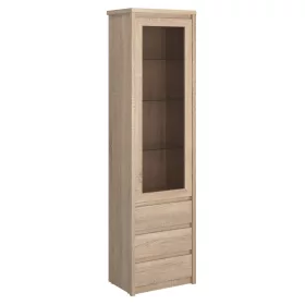   Vitrines szekrény, DTD laminált, tölgy sonoma, NORTY TYP 4