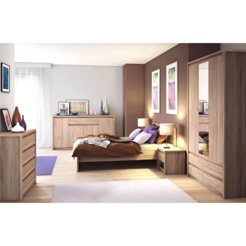 Komód, DTD laminált, tölgy sonoma, NORTY TYP 11