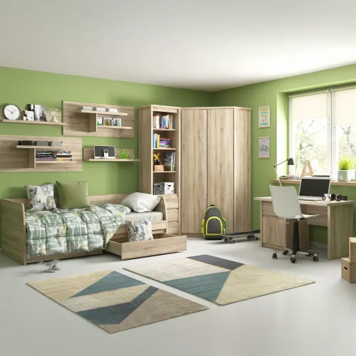 Fali polc, DTD laminált, tölgy sonoma, NORTY