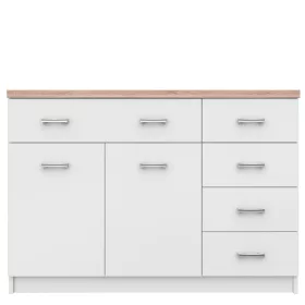 Komód 2d5s, fehér/tölgy sonoma, TOPTY TYP 08