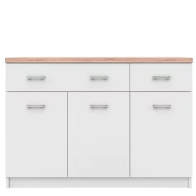 Komód 3d2s, fehér/tölgy sonoma, TOPTY TYP 07