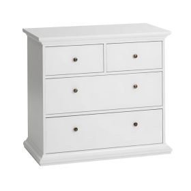 Komód, DTD fóliázott/MDF festett, fehér, PARIS 76716