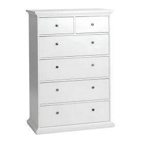 Komód, DTD fóliázott/MDF festett, fehér, PARIS 76718