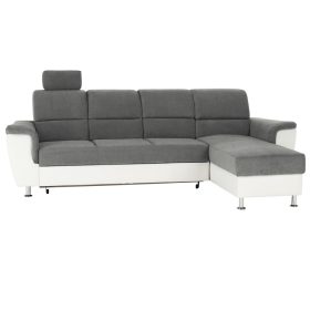   Kissarok, textilbőr fehér/szövet szürke, jobbos, SANTIAGO