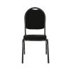 Szék, egymásba rakható, szövet fekete/szürke keret, JEFF 2  NEW