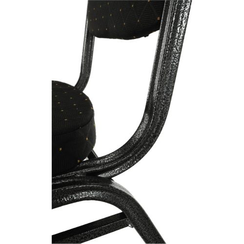 Szék, egymásba rakható, szövet fekete/szürke keret, JEFF 2  NEW