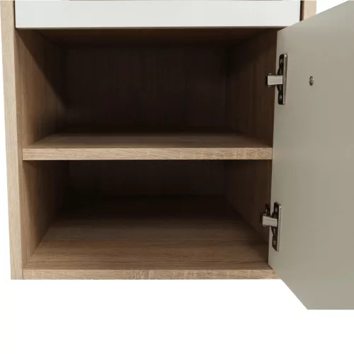 Sarok számítógépasztal, sonoma tölgyfa/fehér, MAURUS NEW MA11