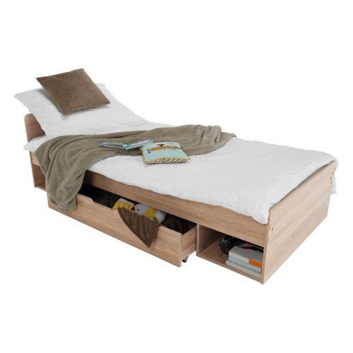 Egyszemélyes ágy 1S/90, sonoma tölgyfa, TEYO