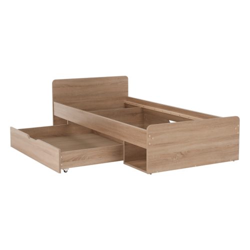 Egyszemélyes ágy 1S/90, sonoma tölgyfa, TEYO