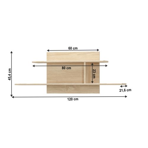 Falipolc, tölgy sonoma, TEYO