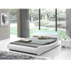 Modern ágy RGB LED világítással, fehér, 180x200, FILIDA