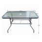 Étkezőasztal, fekete acél/edzett üveg, DEMAT