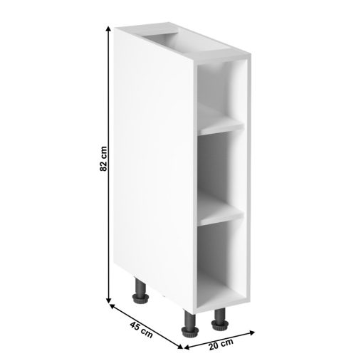 alsószekrény két polccal D20P, fehér, PROVANCE