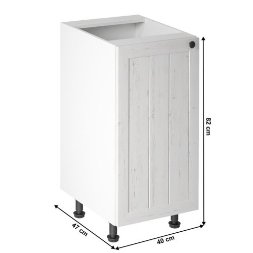 alsószekrény D40, balos, fehér/sosna andersen, PROVANCE