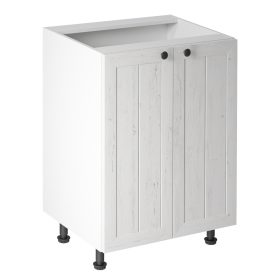 Alsószekrény ajtóval D60, fehér/sosna andersen, PROVANCE