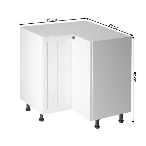 Alsó sarokszekrény D90N, fehér/sosna andersen, jobb, PROVANCE