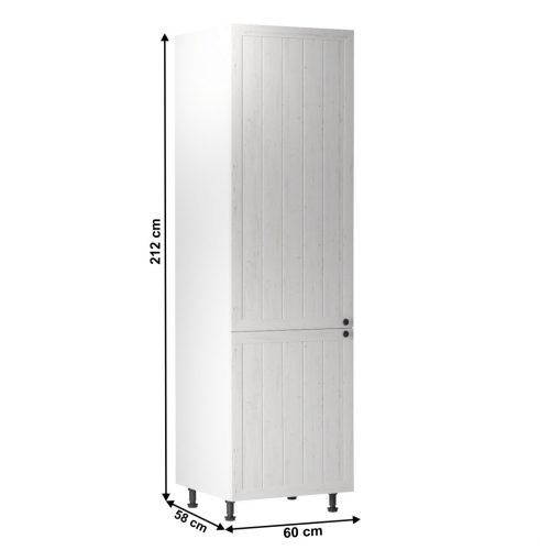 Szekrény a beépíthető hűtő számára D60ZL, balos, fehér/sosna Andersen, PROVANCE