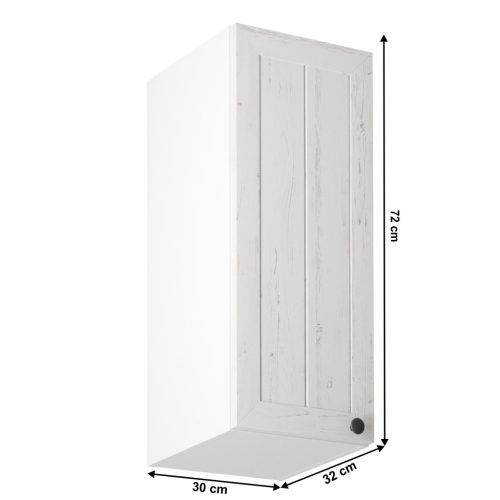 Felsőszekrény G30, balos, fehér/sosna andersen, PROVANCE