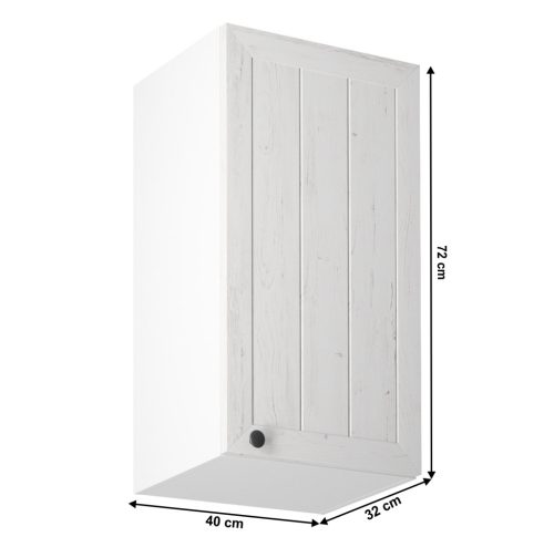 Felsőszekrény G40, jobbos, fehér/sosna andersen, PROVANCE