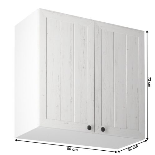 Felsőszekrény G80, fehér/sosna andersen, PROVANCE