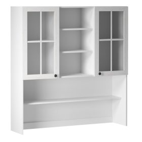   Felsőszekrény üveggel K120, fehér/sosna andersen, PROVANCE