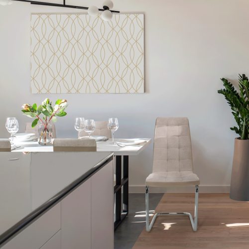 Étkezőszék, bézs/króm, SALOMA NEW